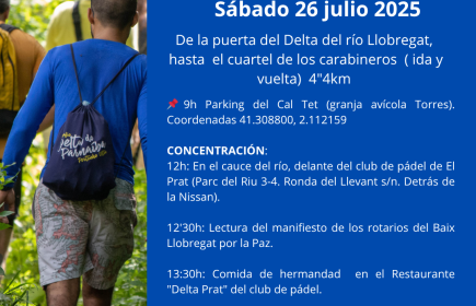 CAMINATA POR LA PAZ  ORGANIZADA POR CLUBS ROTARIOS DEL BAIX LLOBREGAT.