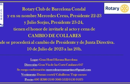 INVITACIÓN CAMBIO DE COLLARES RC BARCELONA CONDAL